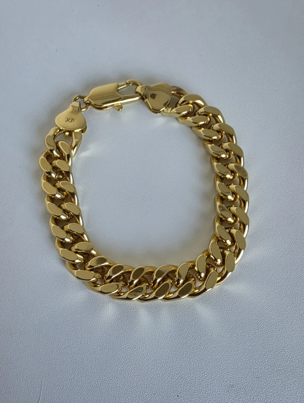 14K Gold Plated Cuban Link Bracelet 8